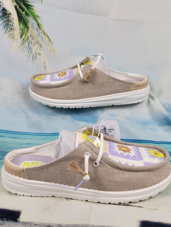 Hey Dude Shoes - Hey Dude Wendy Crochet Cottage Mule Womens 9